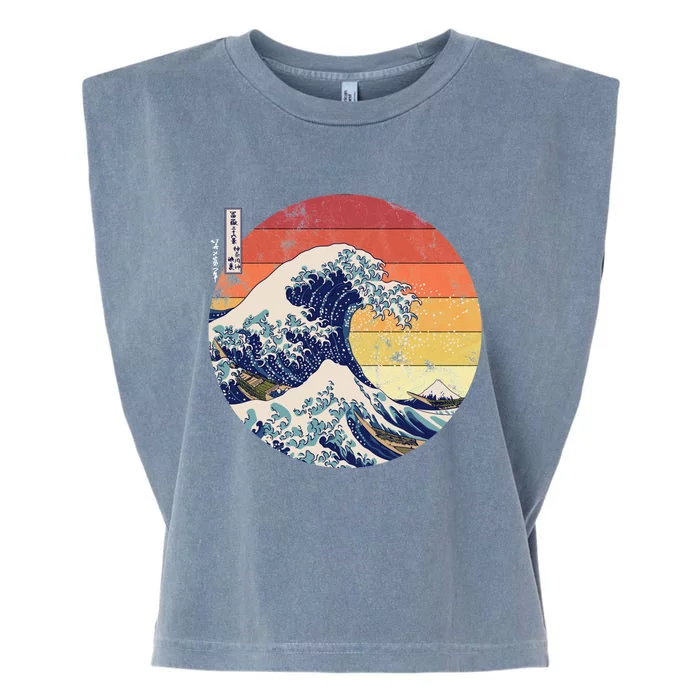 The Great Wave Kanagawa Hokusai Japanese Retro Garment-Dyed Women's Muscle Tee