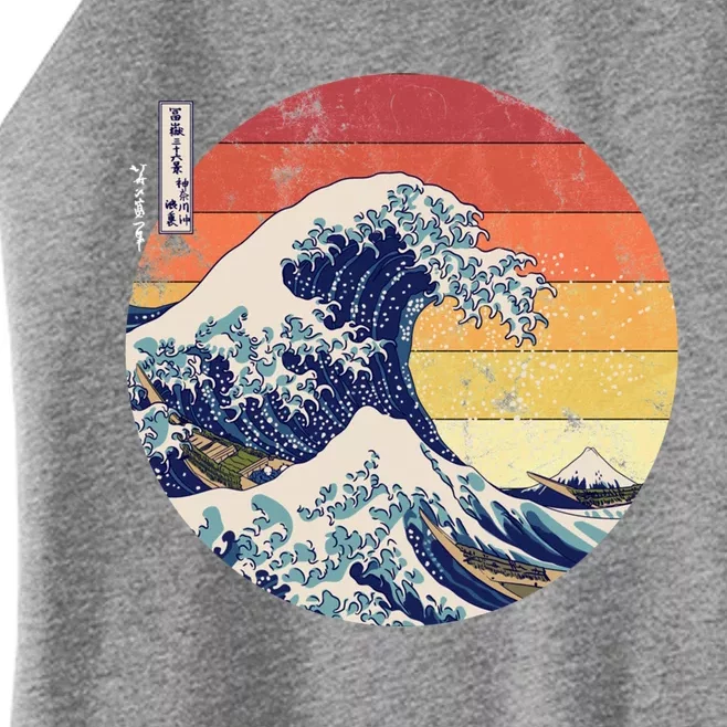 The Great Wave Kanagawa Hokusai Japanese Retro Women’s Perfect Tri Rocker Tank