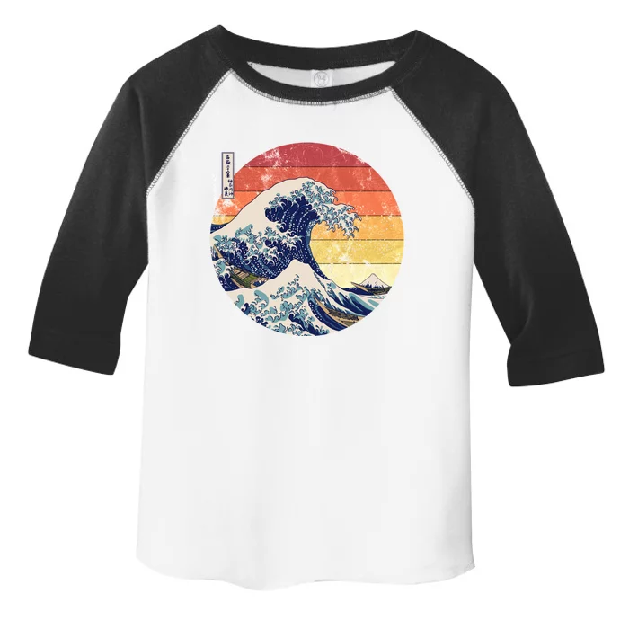 The Great Wave Kanagawa Hokusai Japanese Retro Toddler Fine Jersey T-Shirt