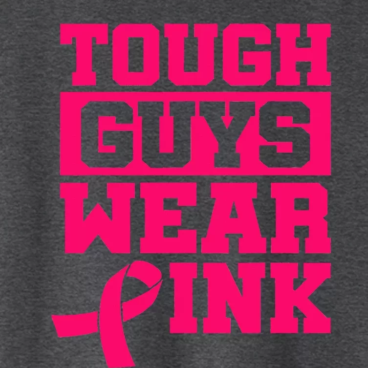 Tough Guys Wear Pink Breast Cancer Awareness Gifts Women's Crop Top Tee