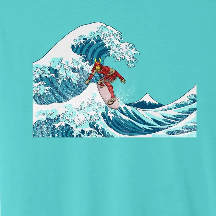 The Great Wave Off Kanagawa Samurai Surfing Cool Gift Japan Surf Gift ChromaSoft Performance T-Shirt