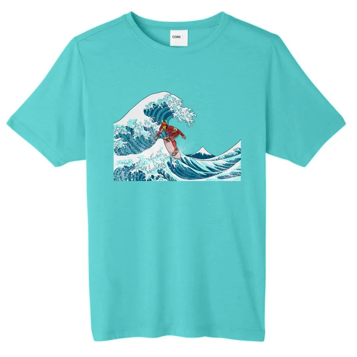 The Great Wave Off Kanagawa Samurai Surfing Cool Gift Japan Surf Gift ChromaSoft Performance T-Shirt