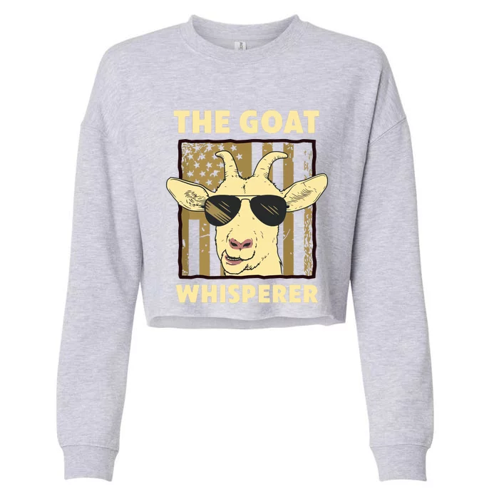 The Goat Whisperer Design For Women Men Farmer Goat Lover Cropped Pullover Crew