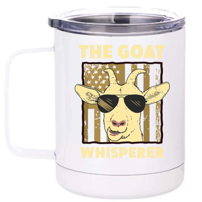 The Goat Whisperer Design For Women Men Farmer Goat Lover Front & Back 12oz Stainless Steel Tumbler Cup