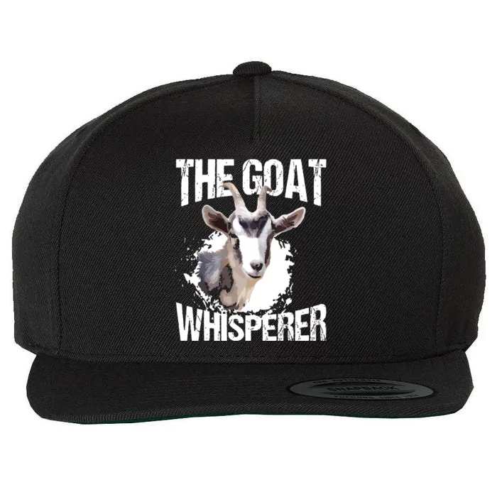 The Goat Whisperer Funny Goat Lover Farmer Gift Wool Snapback Cap