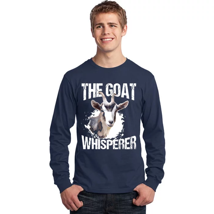 The Goat Whisperer Funny Goat Lover Farmer Gift Tall Long Sleeve T-Shirt