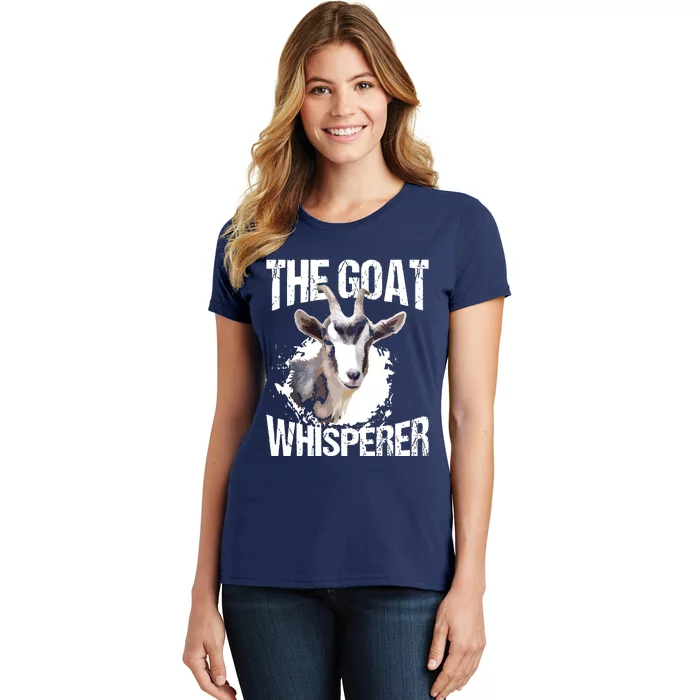 The Goat Whisperer Funny Goat Lover Farmer Gift Women's T-Shirt