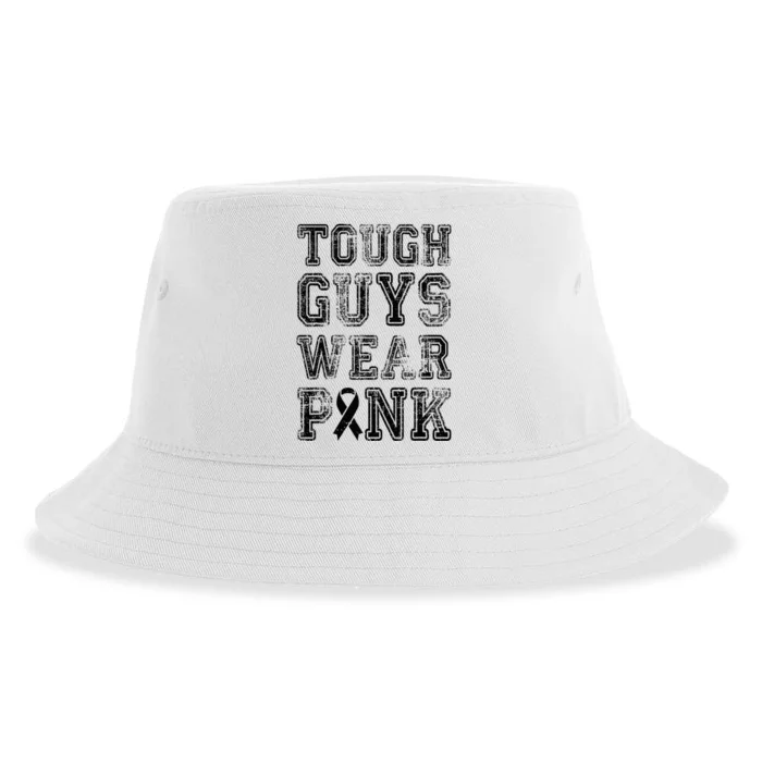 Tough Guys Wear Pink Breast Cancer Awareness Gifts Sustainable Bucket Hat