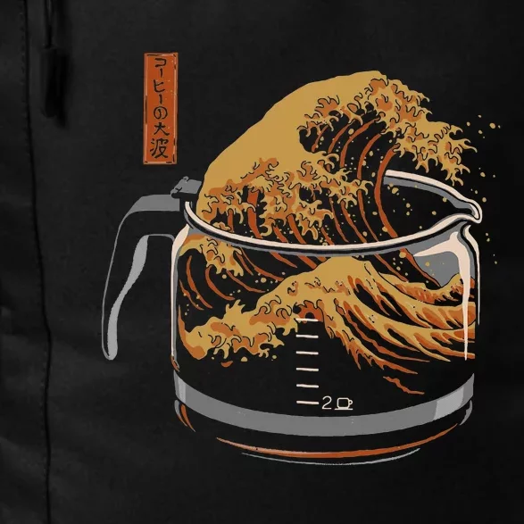 The Great Wave Of Coffee Funny Coffee Daily Commute Backpack