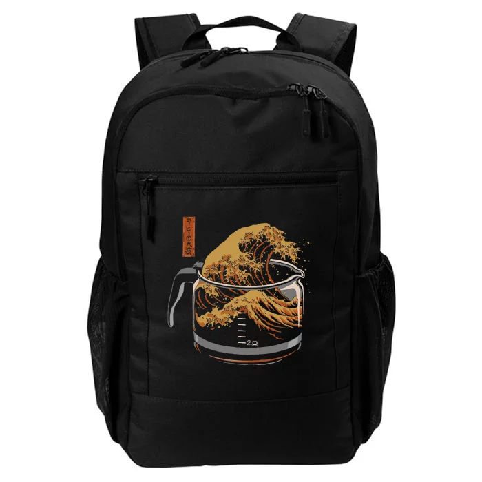 The Great Wave Of Coffee Funny Coffee Daily Commute Backpack