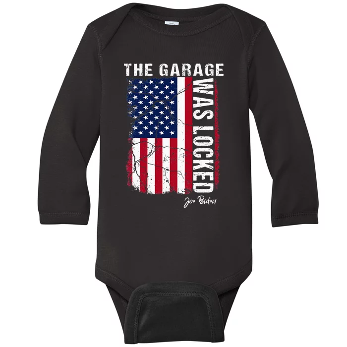 The Garage Was Locked - Funny Joe Biden classified documents Baby Long Sleeve Bodysuit