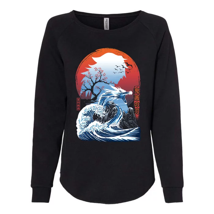 The Great Water Dragon Womens California Wash Sweatshirt