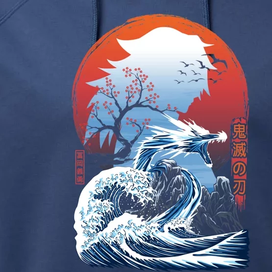 The Great Water Dragon Performance Fleece Hoodie