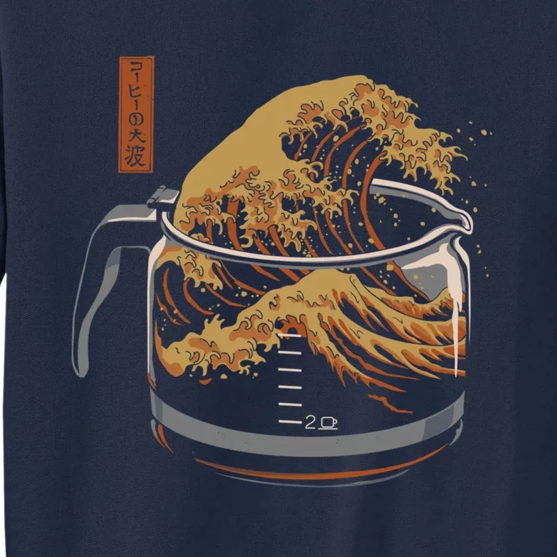 The Great Wave Of Coffee Tall Sweatshirt