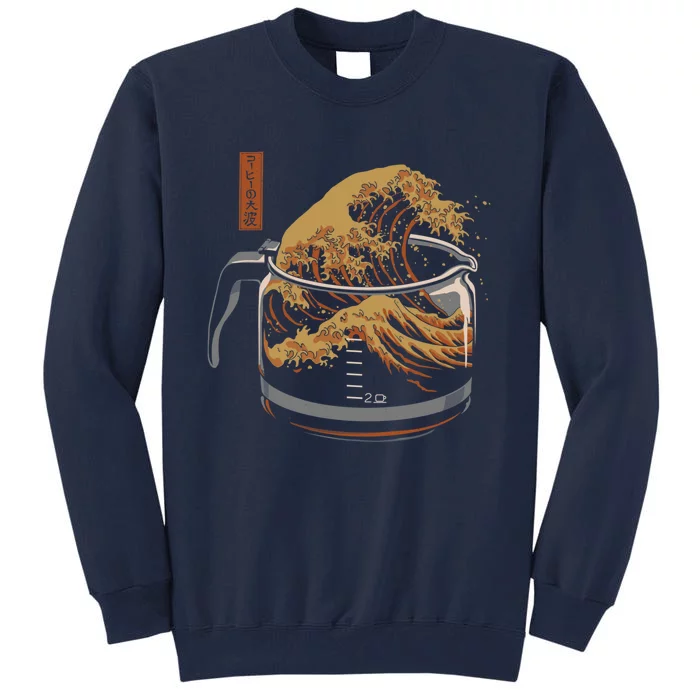 The Great Wave Of Coffee Tall Sweatshirt