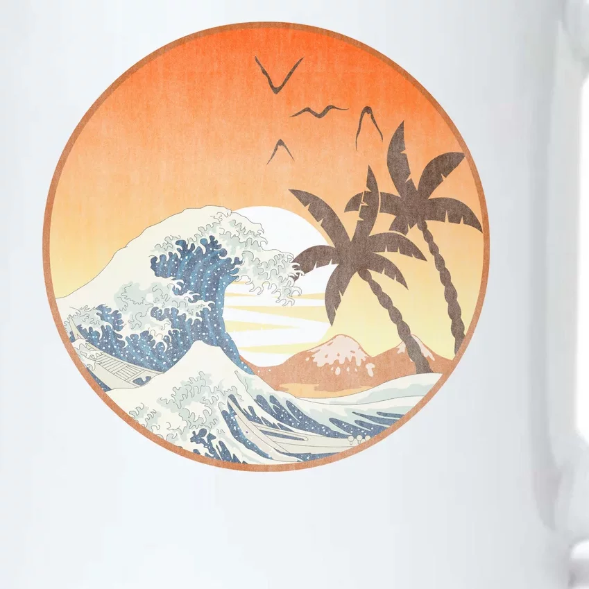 The Great Wave Off Kanagawa Black Color Changing Mug