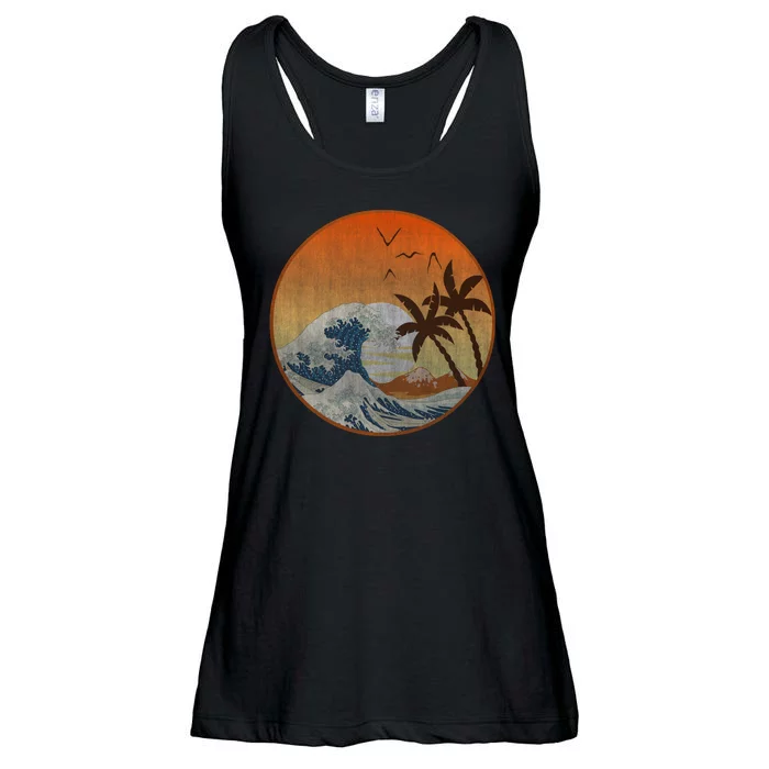 The Great Wave Off Kanagawa Ladies Essential Flowy Tank