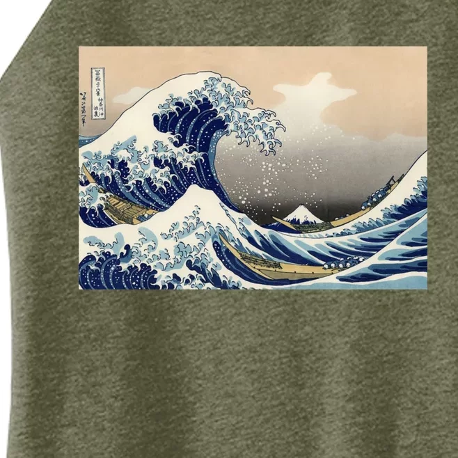 The Great Wave Off Kanagawa Copy Women’s Perfect Tri Rocker Tank