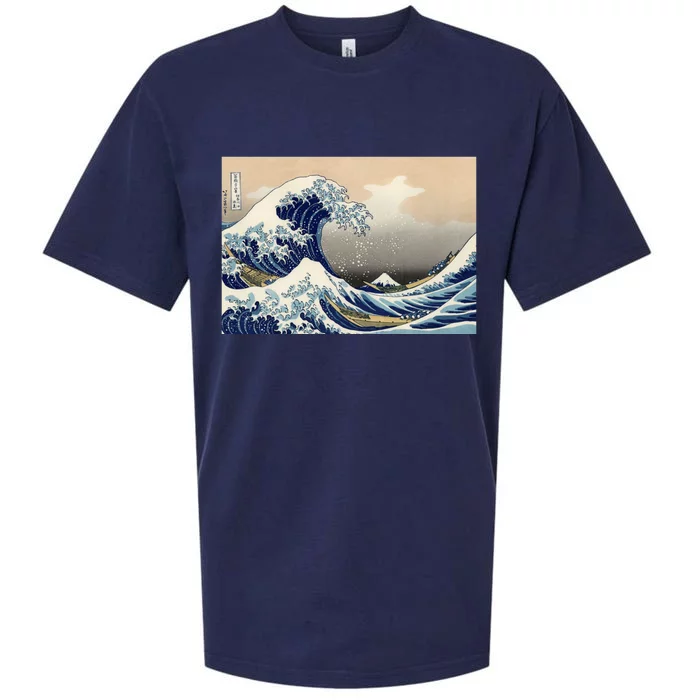 The Great Wave Off Kanagawa Copy Sueded Cloud Jersey T-Shirt