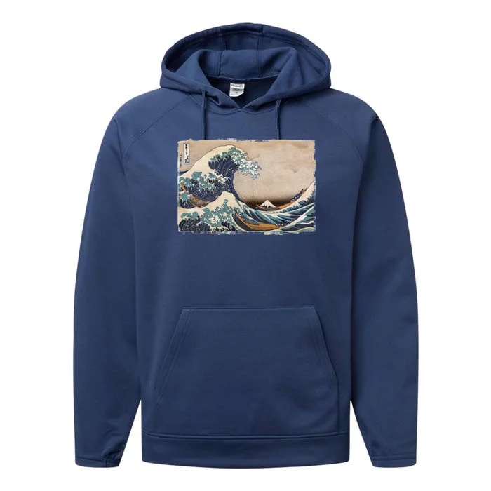 The Great Wave Off Kanagawa Performance Fleece Hoodie