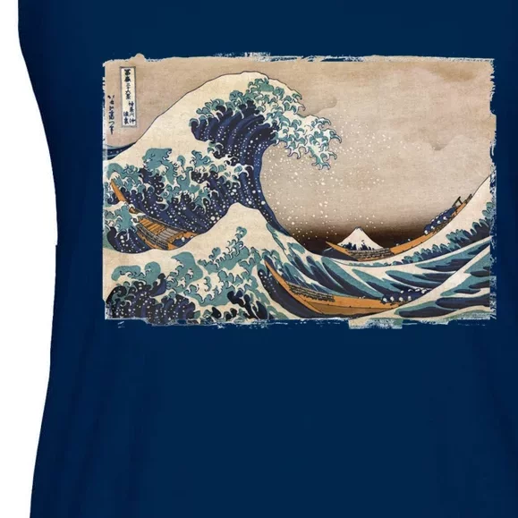 The Great Wave Off Kanagawa Ladies Essential Flowy Tank