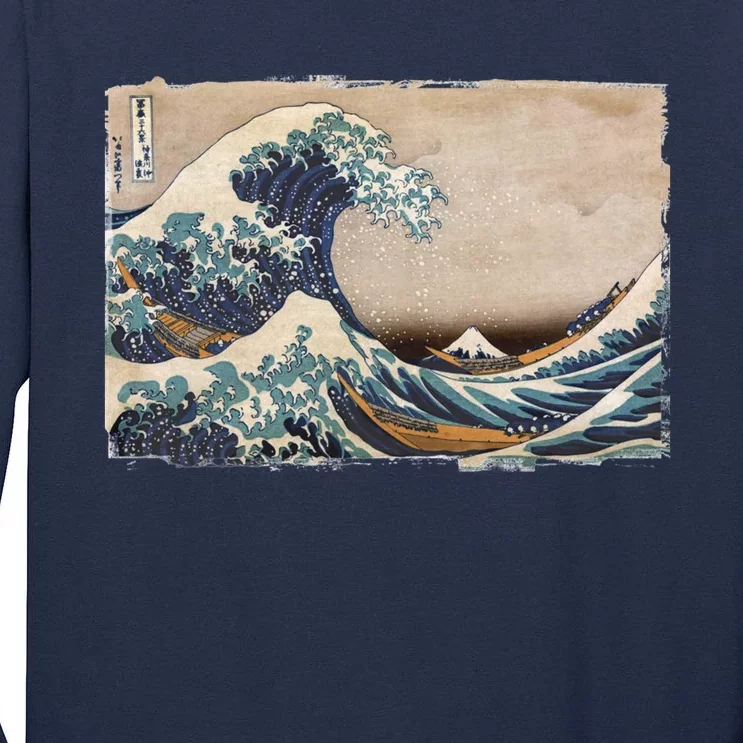 The Great Wave Off Kanagawa Tall Long Sleeve T-Shirt