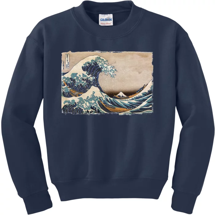 The Great Wave Off Kanagawa Kids Sweatshirt