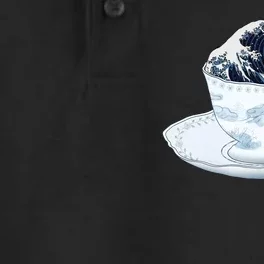 Tea Great Wave Off Kanagawa Dry Zone Grid Performance Polo