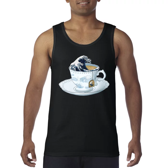 Tea Great Wave Off Kanagawa Tank Top