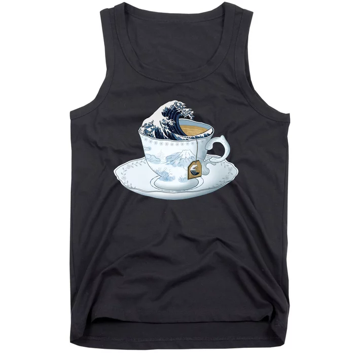 Tea Great Wave Off Kanagawa Tank Top