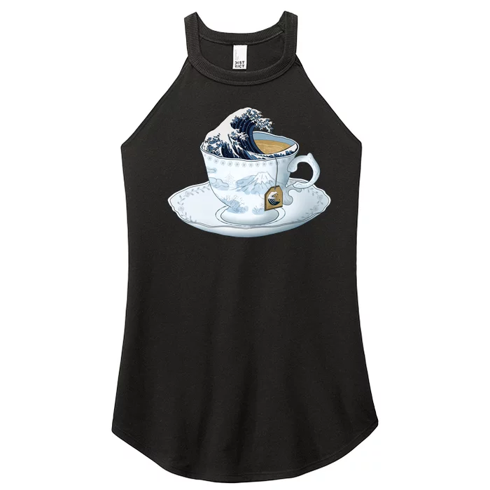 Tea Great Wave Off Kanagawa Women’s Perfect Tri Rocker Tank