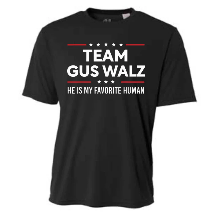 Team Gus Walz Waltz He Is My Favorite Human Cooling Performance Crew T-Shirt