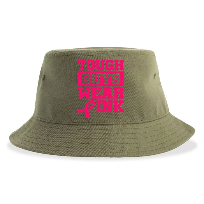 Tough Guys Wear Pink Breast Cancer Awareness Sustainable Bucket Hat