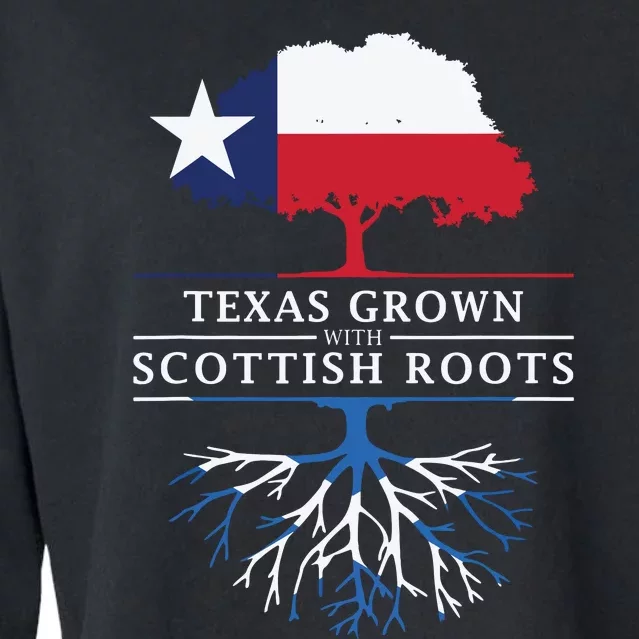 Texas Grown With Scottish Roots Scotland Pride Cropped Pullover Crew