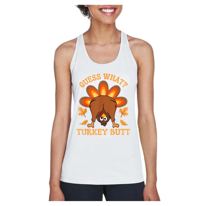 Thanksgiving Guess What Turkey Butt Women's Racerback Tank