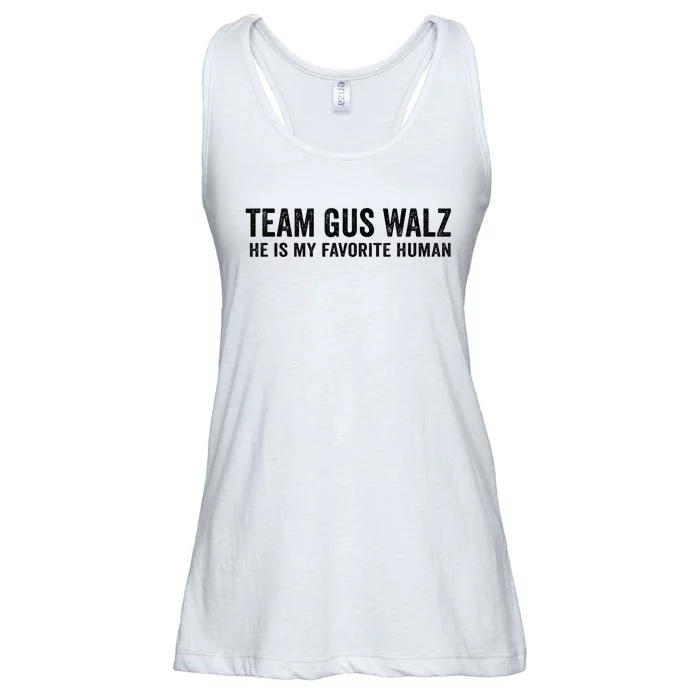 Team Gus Walz Waltz He Is My Favorite Human I Love Him Ladies Essential Flowy Tank