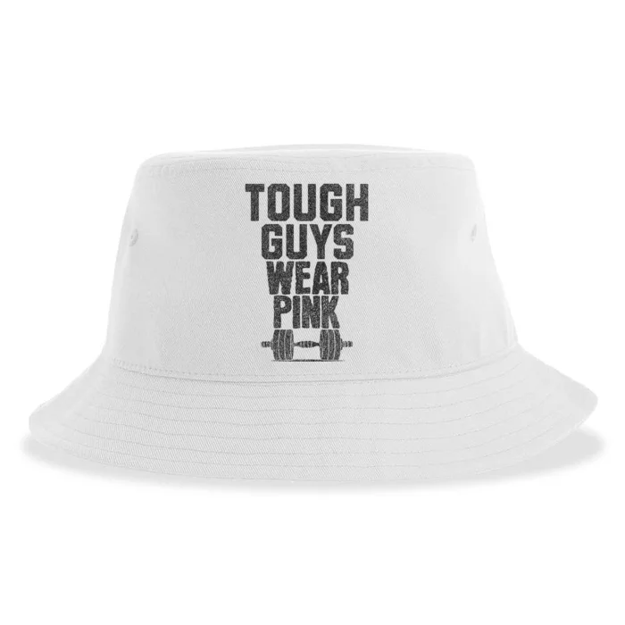 Tough Guys Wear P.I.N.K Cancer Awareness Fitness Power Sustainable Bucket Hat