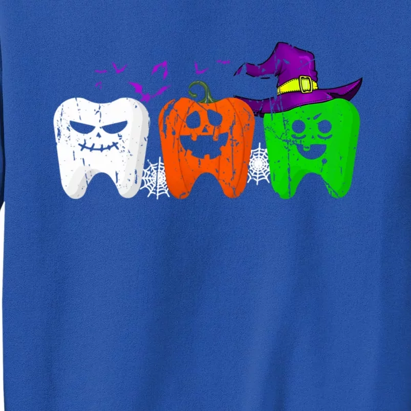 Teeth Ghost Witch Pumpkin Cute Dental Halloween Spooky Party Cool Gift Sweatshirt