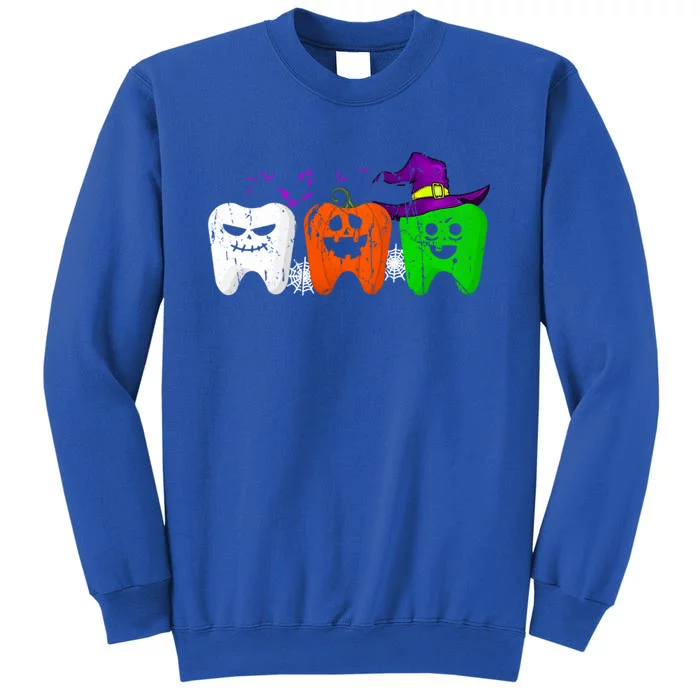 Teeth Ghost Witch Pumpkin Cute Dental Halloween Spooky Party Cool Gift Sweatshirt