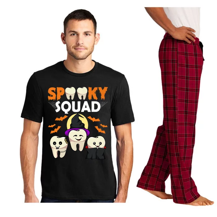 Teeth Ghost Witch Pumpkin Cute Dental Halloween Spooky Squad Cute Gift Pajama Set