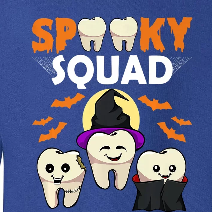 Teeth Ghost Witch Pumpkin Cute Dental Halloween Spooky Squad Cute Gift Toddler Sweatshirt