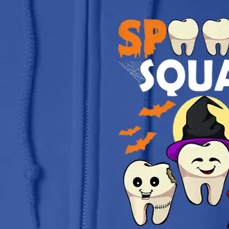 Teeth Ghost Witch Pumpkin Cute Dental Halloween Spooky Squad Cute Gift Full Zip Hoodie