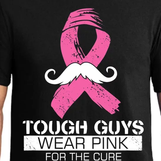 Tough Guys Wear Pink For The Cure Men Breast Cancer Warrior Pajama Set