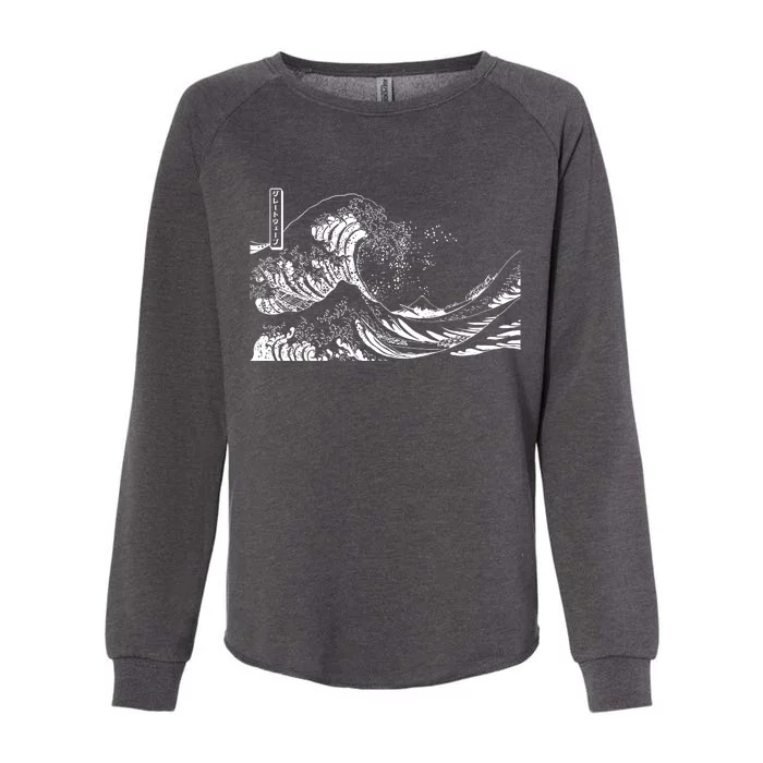 The Great Wave Classic Japanese Art Womens California Wash Sweatshirt