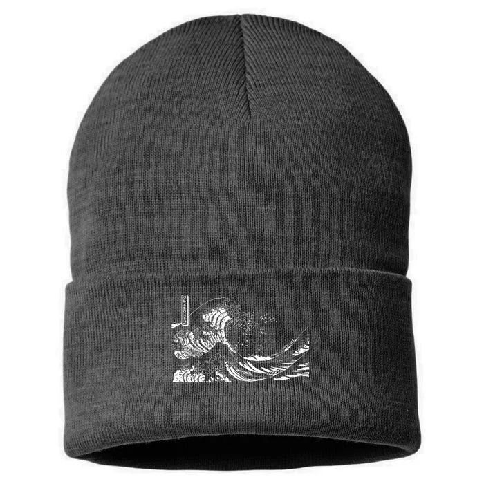 The Great Wave Classic Japanese Art Sustainable Knit Beanie