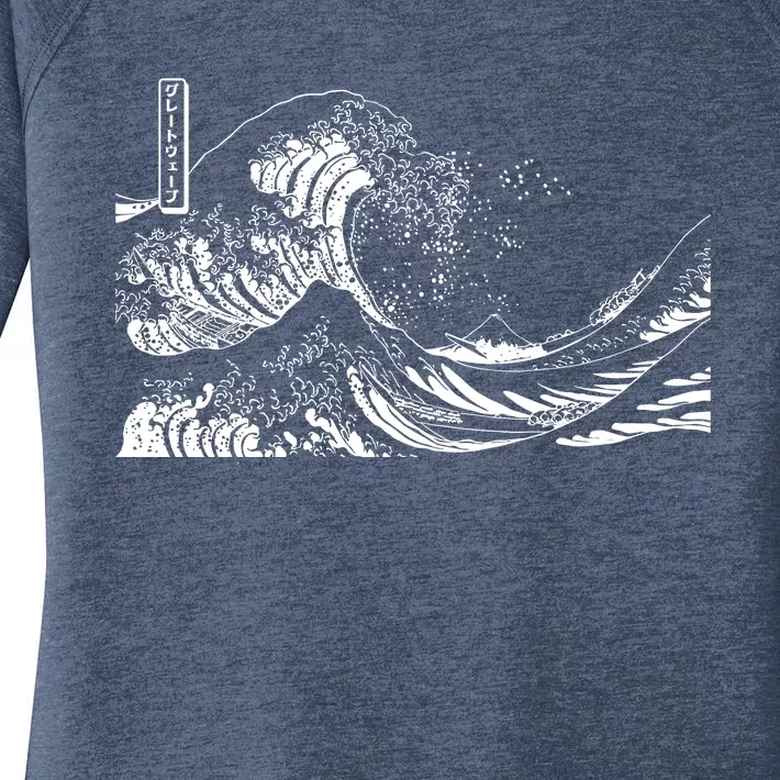 The Great Wave Classic Japanese Art Women's Perfect Tri Tunic Long Sleeve Shirt