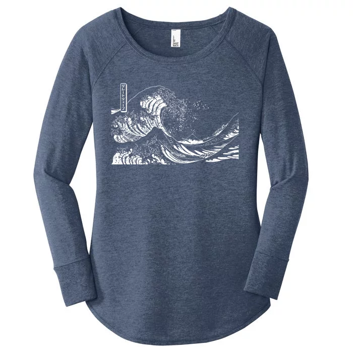 The Great Wave Classic Japanese Art Women's Perfect Tri Tunic Long Sleeve Shirt