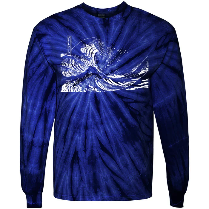 The Great Wave Classic Japanese Art Tie-Dye Long Sleeve Shirt