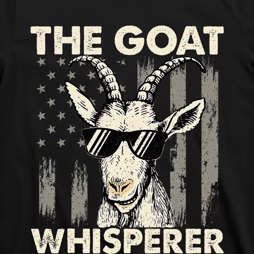 The Goat Whisperer Usa American Flag Farm Animal Lover T-Shirt