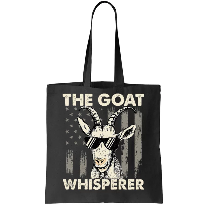 The Goat Whisperer Usa American Flag Farm Animal Lover Tote Bag